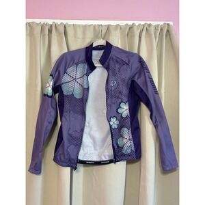 Pearl Izumi Elite Womens Cycling Jersey Purple Floral Long Sleeve Full Zip M
